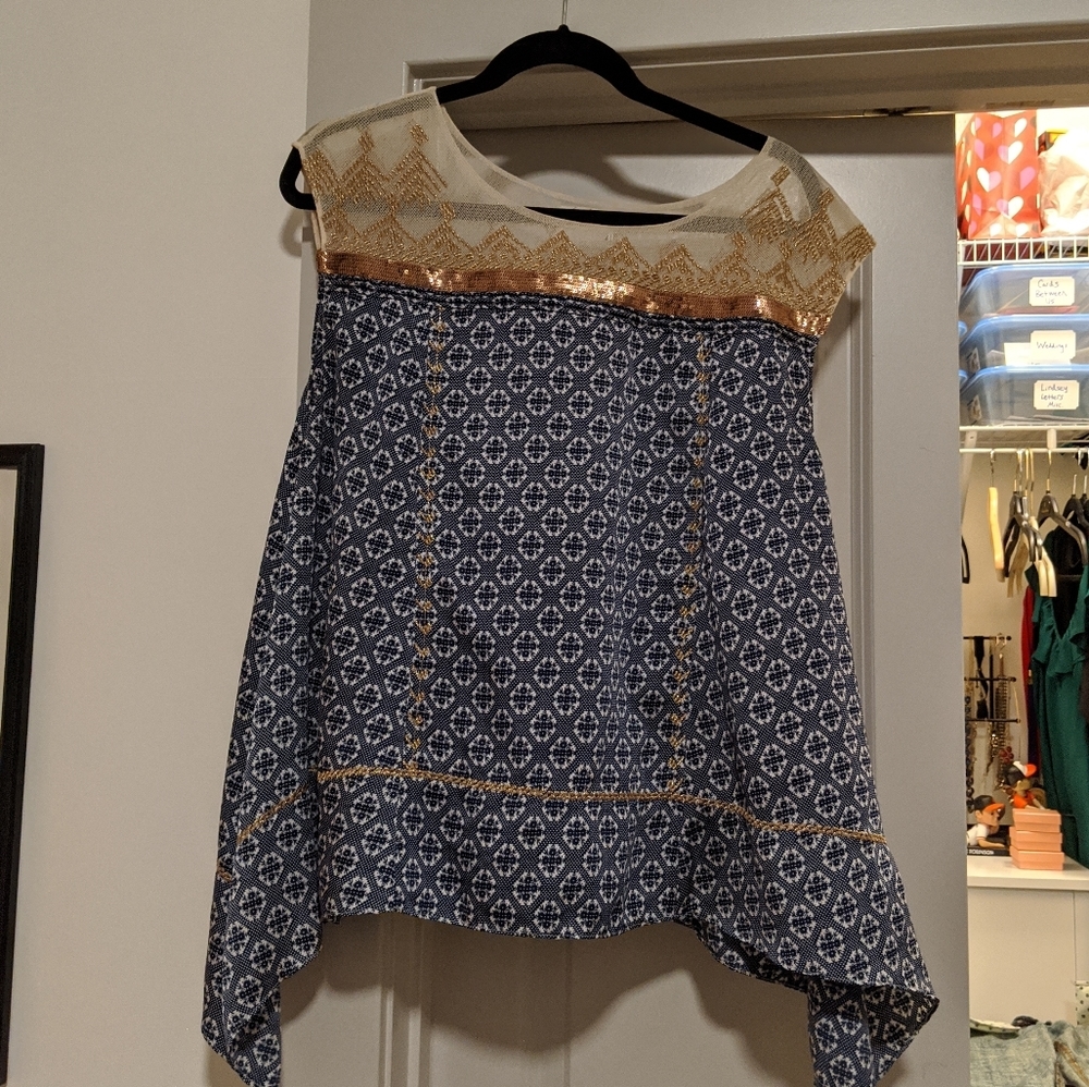 Anthropologie shimmery top